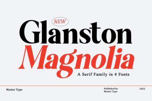 Glanston Magnolia: A Premium Serif Typeface for Elegant Craft Designs