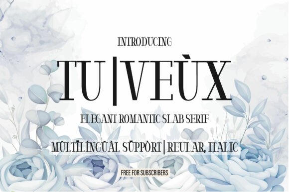 Tu Veùx: The Romantic Slab Serif for Elegant Branding