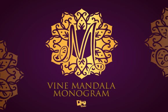Vine Mandala Monogram: The Elegant Typeface for Handmade Branding
